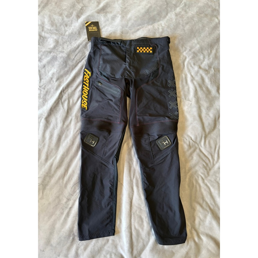Fasthouse Elrod Race Pant Black Red Cheetah Motocross MTB Trousers Womens W10